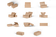 Kraft Cardboard Paper Box Mockup, a Packaging Mockup by Ram Studio LLC (Thumbnail 18 of 18)