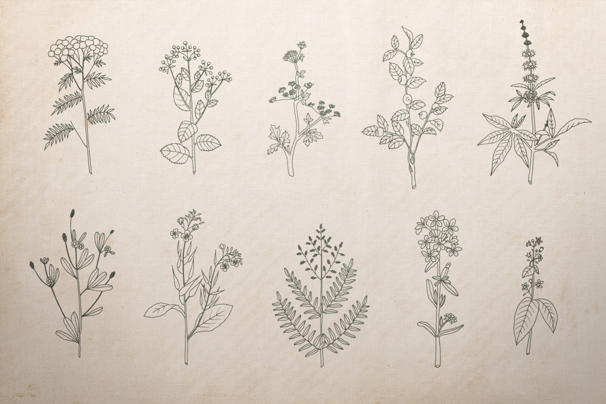 Botanical Illustrations Vector Set, a Decorative Illustration by Greta Ivy (Photo 8 of 8)