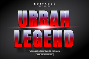 Urban Legend 3D Editable Text Effect