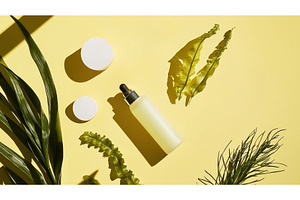 Skincare dropper bottle and cream, a Health & Medical Photo by Rodica Ciorba