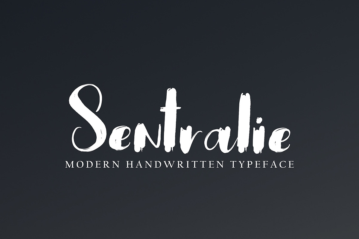 Sentralie, a Handwritten Font by pineungtype (Photo 1 of 5)
