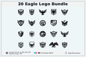 Geometric Eagle Shield Logo P, a Branding & Logo Template by Vectorium Studio