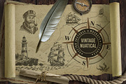 Nautical. Mockups, vector, textures., a Texture Illustration by bioraven (Thumbnail 1 of 26)