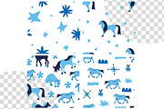Сhristmas horse seamless pattern, a Pattern Graphic by Lucyinyourheart (Thumbnail 7 of 10)