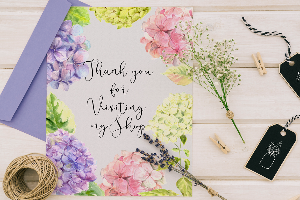Watercolor Hydrangea Clip Art Set, an Illustration by Tati Bordiu (Photo 5 of 5)