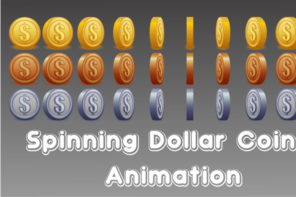 Spinning Dollar Coin Animation, a Graphic by sunny_sunny_game_art