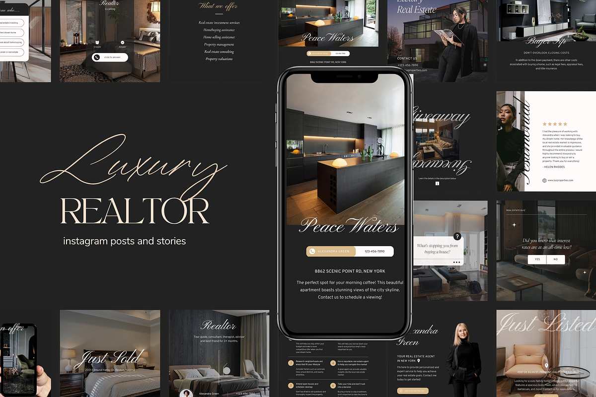 Luxury Real Estate templates, a Social Media Template by LiliesandBerries (Photo 2 of 10)