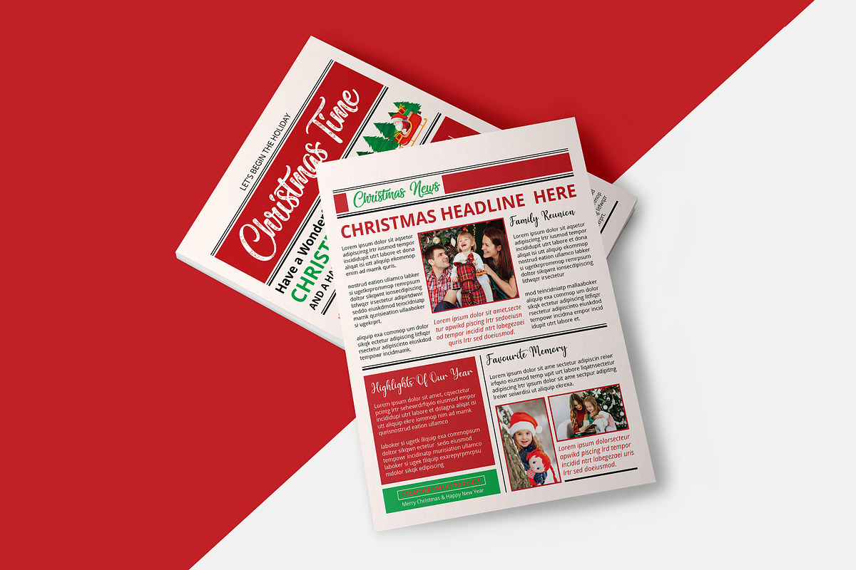 Christmas Newsletter Template, a Stationery Template by Ultimate Template Shop (Photo 4 of 6)