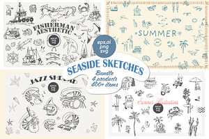 Coastal Summer Bundle, an Outline Icon by Anastasiya Klempach