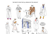 Cats in Paris Illustrations, an Object Illustration by Volga_Store (Thumbnail 5 of 8)