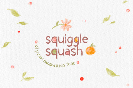 Squiggle Squash Oil Pastel Font, a Handwritten Font by Perplexitics