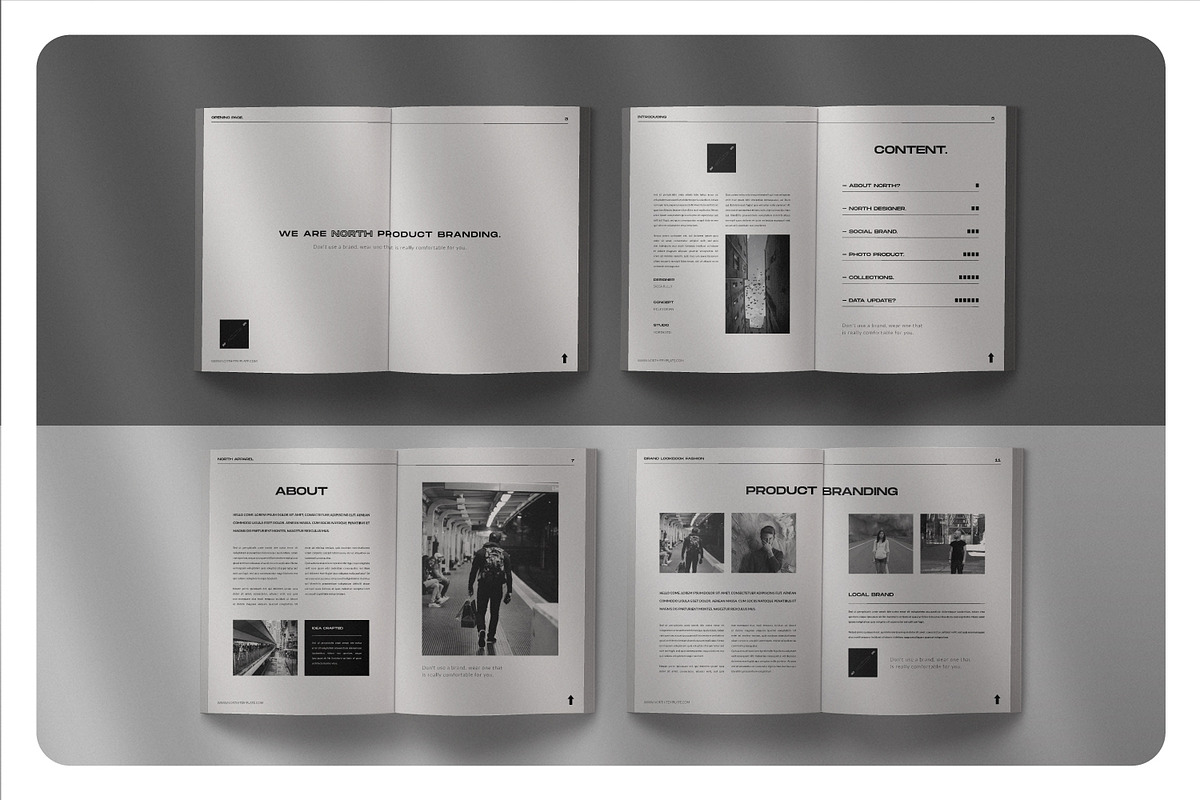 NORTH Brand Lookbook, a Magazine Template by Typetemp Studio