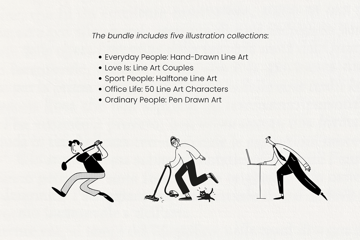 People Series BUNDLE: All 5 in 1, a Person Illustration by Veyla (Photo 4 of 52)