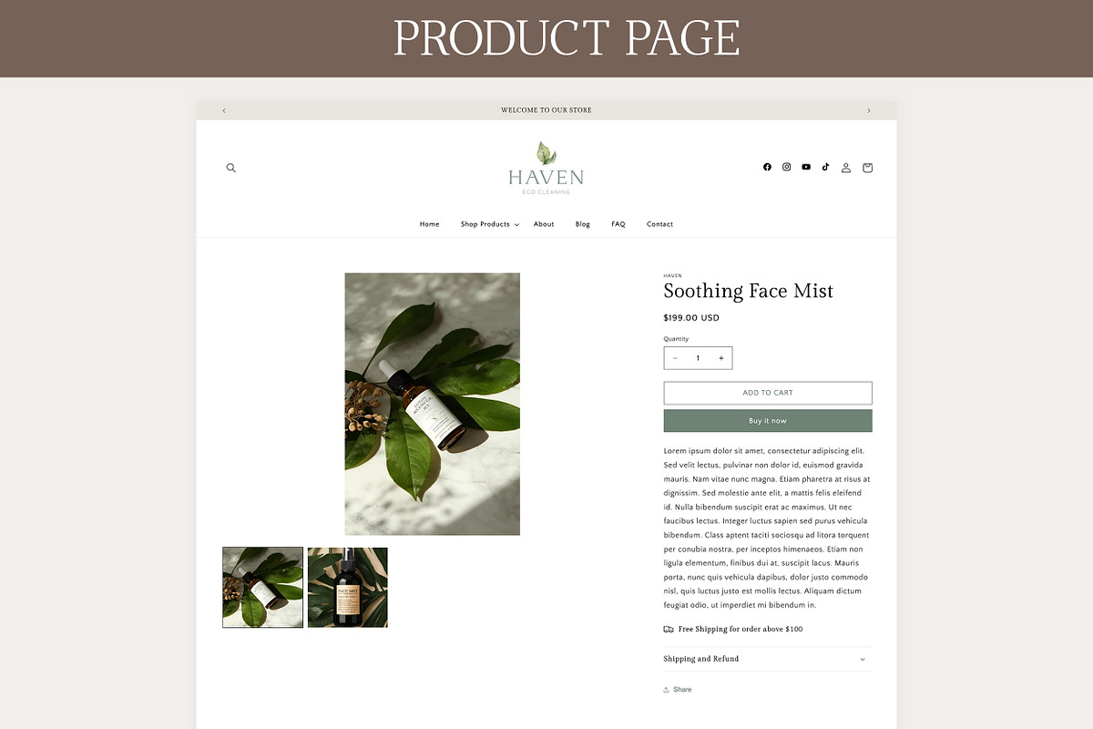 Skincare and Beauty Shopify Template, a Shopify Template by Sky and Stars (Photo 4 of 6)