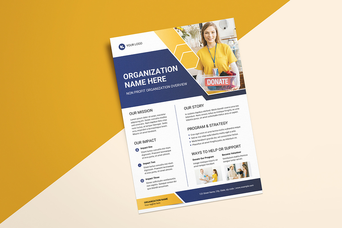 Organization Fact Sheet, Psd & Word, a Flyer Template by retrographix (Photo 5 of 5)