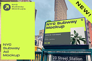 NYC Subway Billboard Mockup, an Advertising Mockup by NYC Billboard Mockups (Thumbnail 1 of 2)