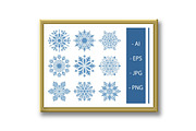 Snowflakes icon collection, an Outline Icon by RODINA (Thumbnail 3 of 3)