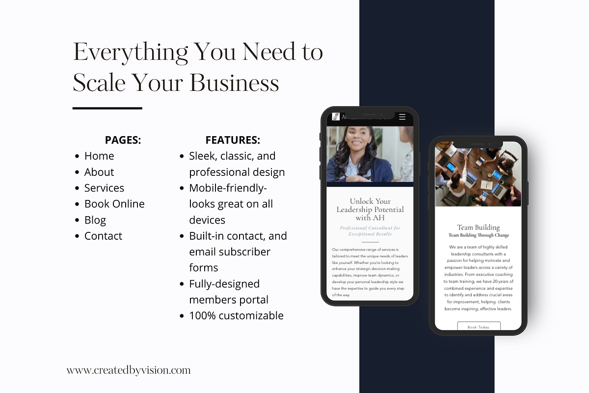 WIX Website Template for Consultants, a Wix Template by CreatedbyVision LLC (Photo 7 of 10)