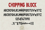 Chopping Block Font, a Sans Serif Font by 3ora (Thumbnail 5 of 6)