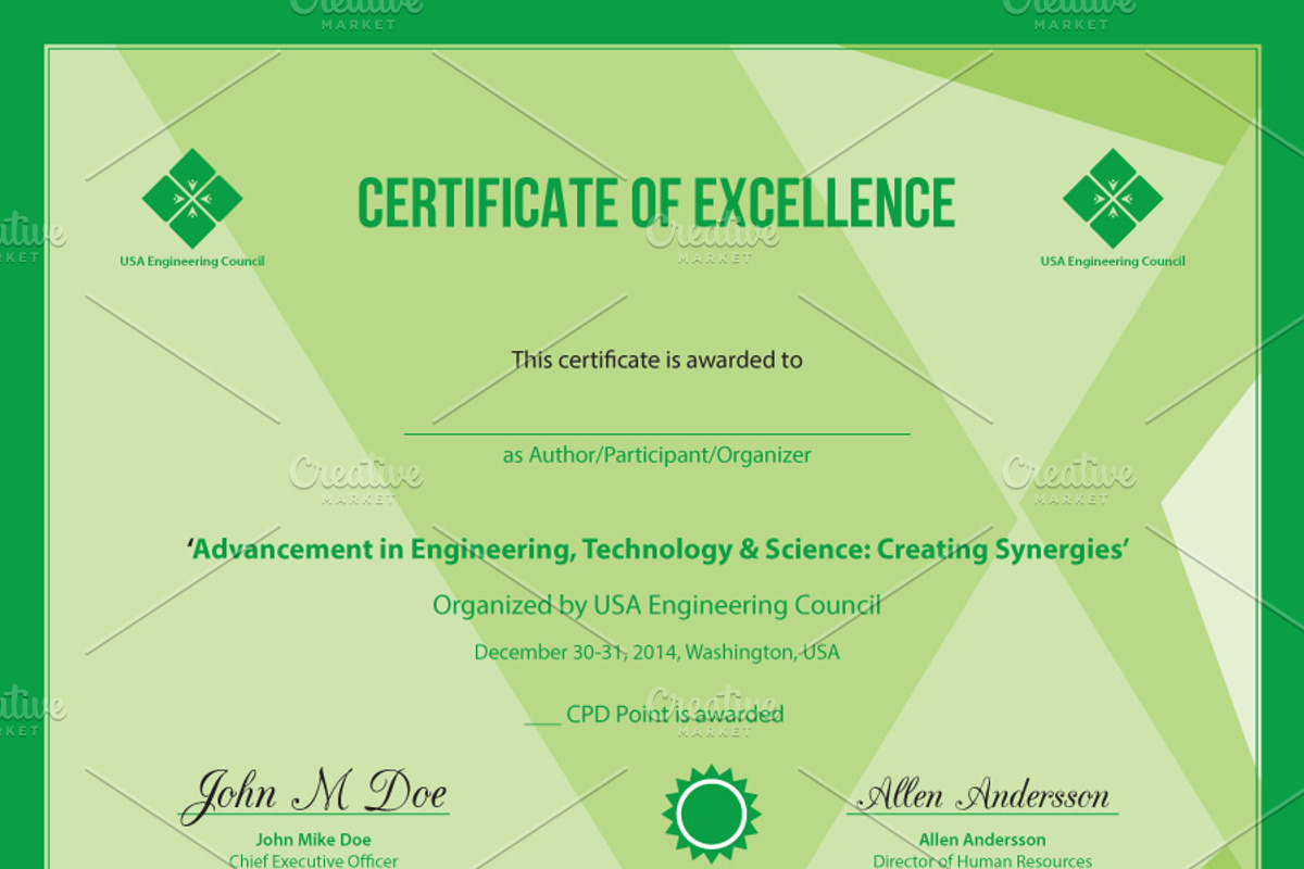 Certificates of Excellence, a Stationery Template by Zia Grfx (Photo 2 of 10)