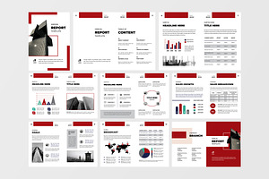 Red - Annual Report Template