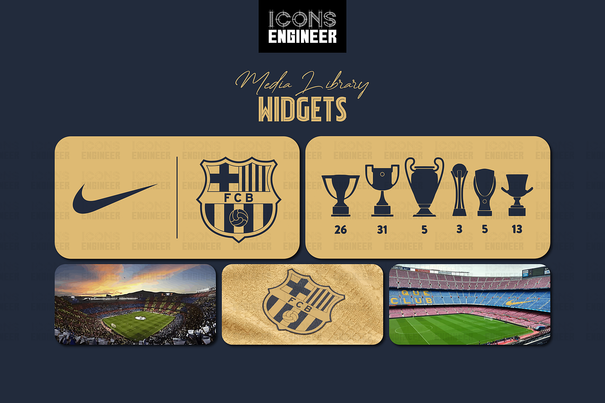 Barcelona Icon Pack | Away Kit, an Icon by IconsEngineer (Photo 4 of 11)