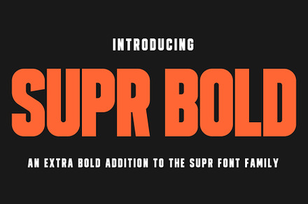 SUPR - Bold Condensed Display Font