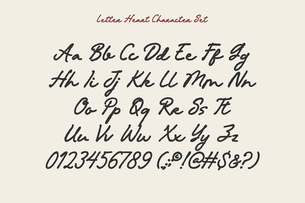 Letter Heart, a Handwritten Font by Nathatype (Photo 9 of 11)