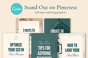 Elegant Pinterest Pin Templates, a Social Media Template by Roger Coles (Thumbnail 2 of 7)