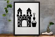 Sandcastle Silhouette SVG, an Object Illustration by newminddesign (Thumbnail 3 of 3)