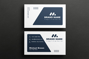 Business Card Blue Color Design