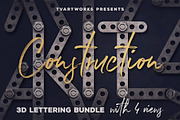 SALE 9 Creative 3D Lettering Sets, a Graphic by TVartworks (Thumbnail 3 of 60)