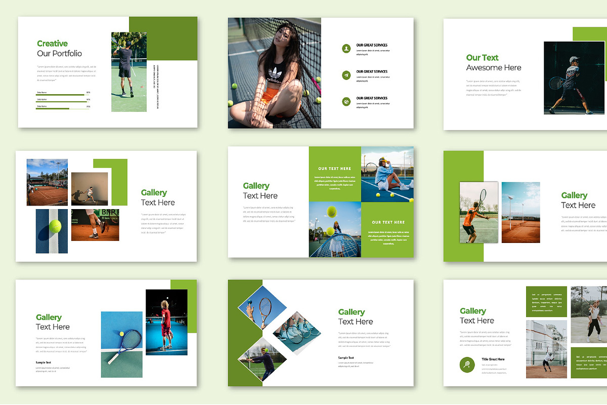 Giona Tenis PowerPoint Tempate, a Presentation Template by Overcloud (Photo 3 of 4)