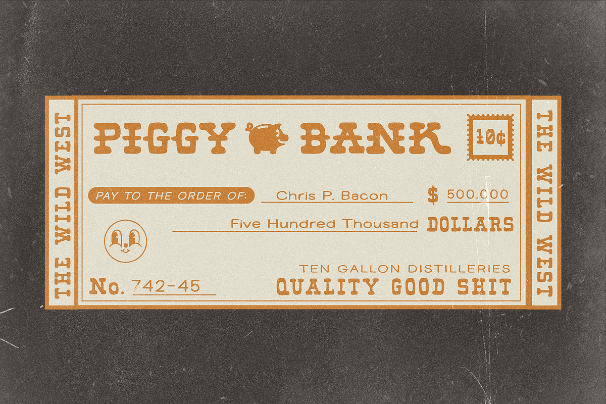 Piggy Bank Vintage Font Bundle, a Slab Serif Font by Dynamo Ultima (Photo 4 of 14)