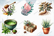 Botanical Wellness Watercolor Clipar, a Graphic by designcity5 (Thumbnail 2 of 5)