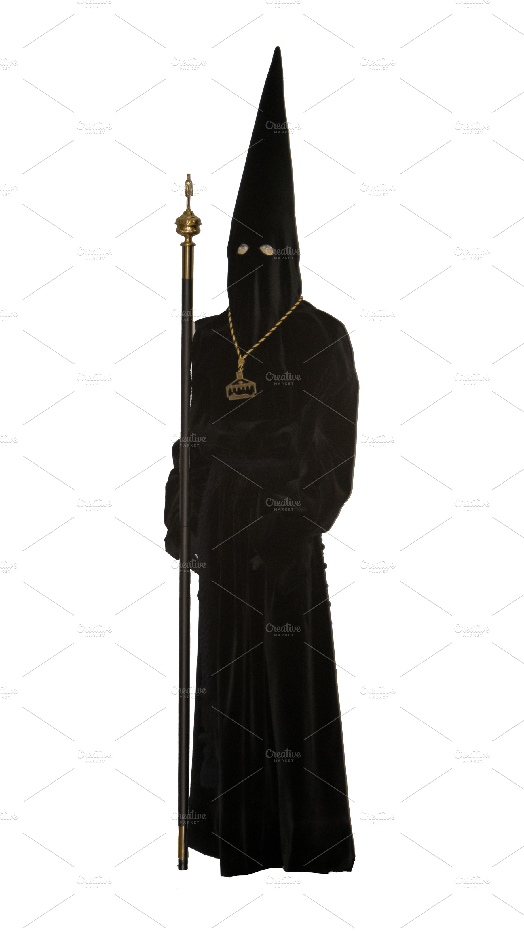 Isolated image of mannequin of a holy week penitent, a Person Photo by DanFLCreativo