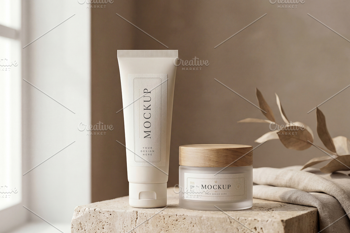 Minimal Skincare Packaging Mockups, a Packaging Mockup by Enysstrale (Photo 9 of 9)