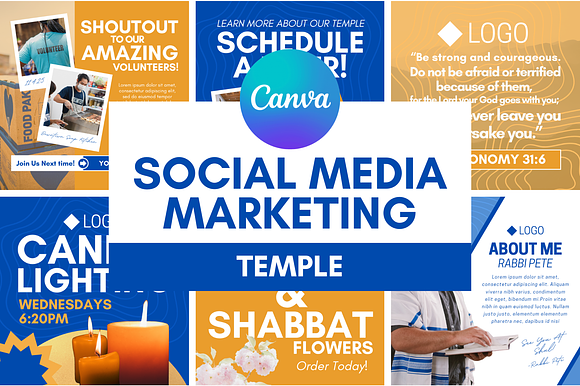 Temple Social Media Marketing CANVA preview 4