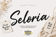 Seloria with extra, a Script Font by cocodesign (Thumbnail 1 of 9)
