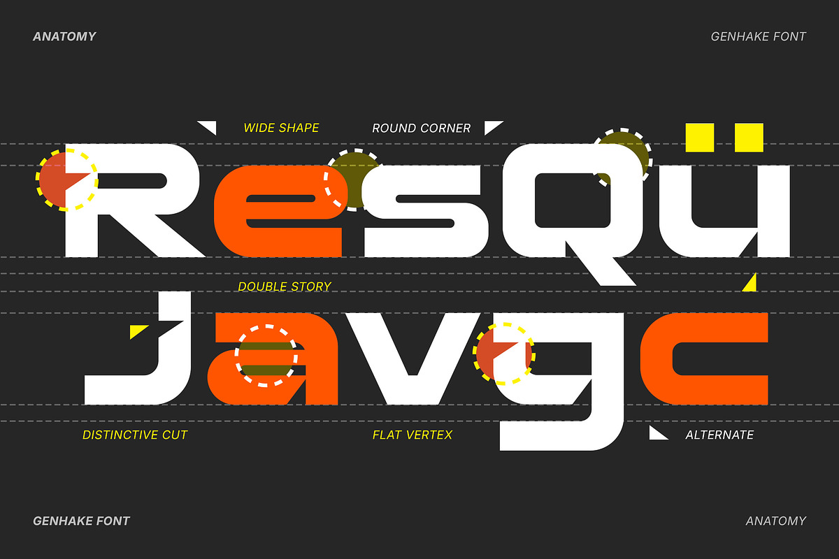 Genhake - Modern Futuristic Scifi, a Sans Serif Font by Typia Nesia (Photo 6 of 14)