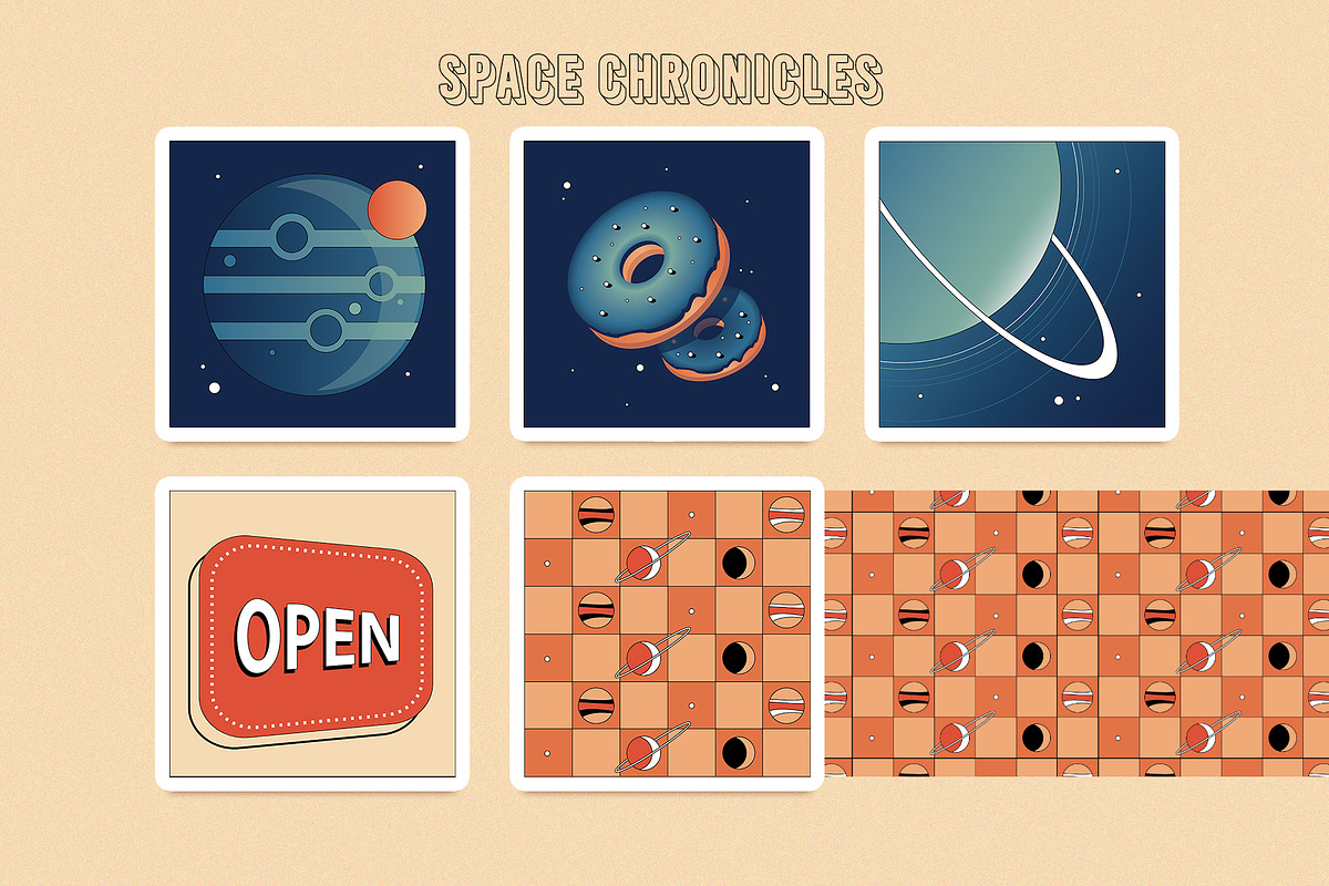 Space Chronicles Branding Collection, a Pattern Graphic by Polar Vectors (Photo 10 of 22)