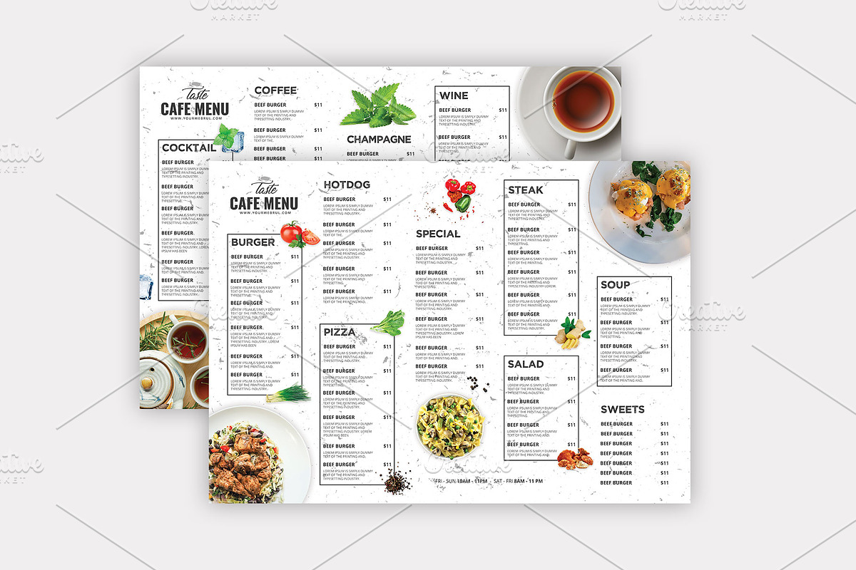 Restaurant Menu Template, a Flyer Template by Stock_Design (Photo 1 of 2)