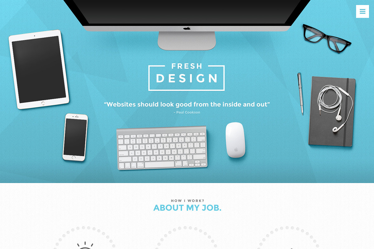 FreshDesign - Portfolio PSD Template, a Websites & App Template by FreshPixels (Photo 3 of 5)
