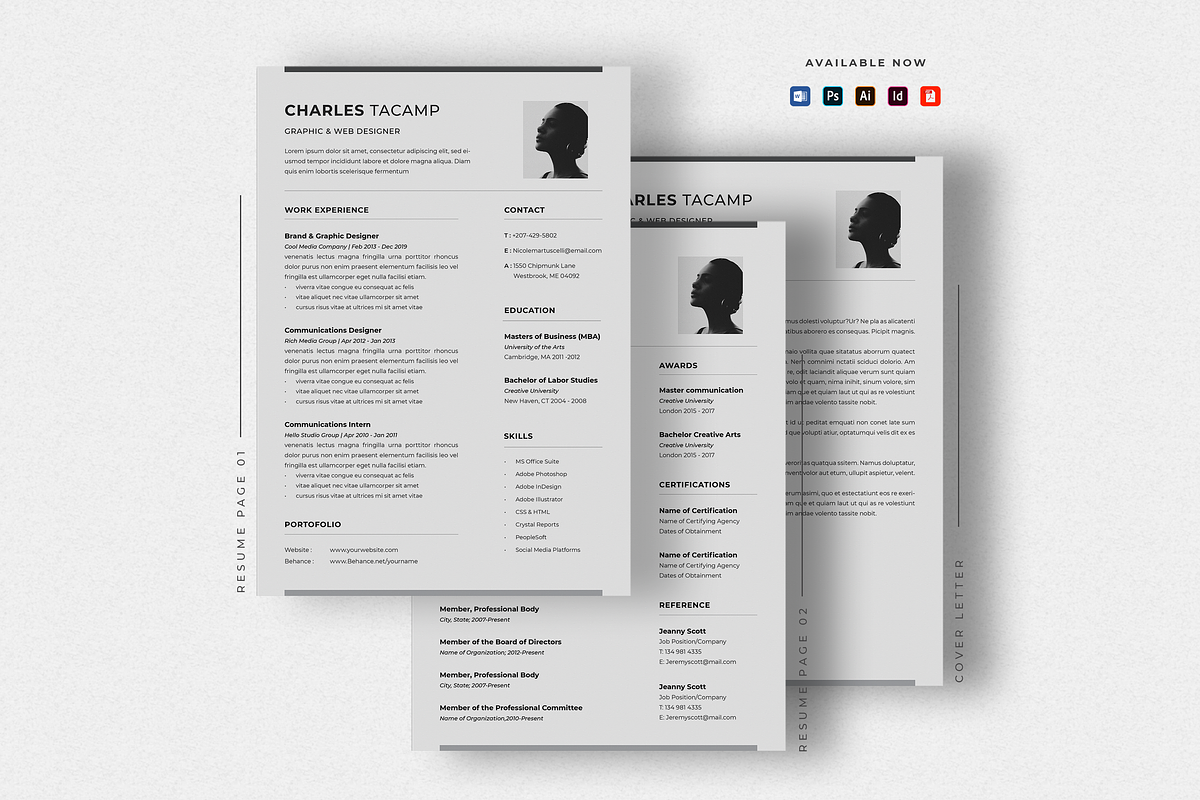Professional CV Resume, a Resume Template by Faiz zakharia (Photo 1 of 7)