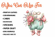 Baby in Bloom Clipart, a Seasonal Illustration by CreationArt (Thumbnail 5 of 7)
