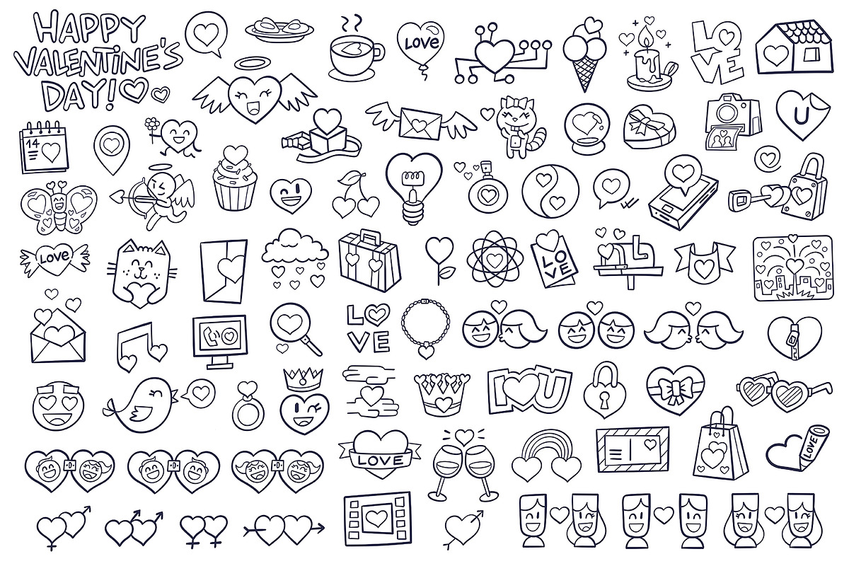 Cartoon Love Icons, an Icon by Cartoon Shop (Photo 2 of 11)