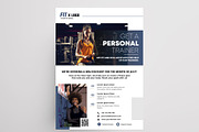 Fitness Trainer Ad Flyer Template, a Flyer Template by PixelsDesign (Thumbnail 2 of 2)