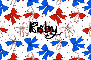 Red White Blue Baseball Pattern, a Pattern Graphic by KisbyArt