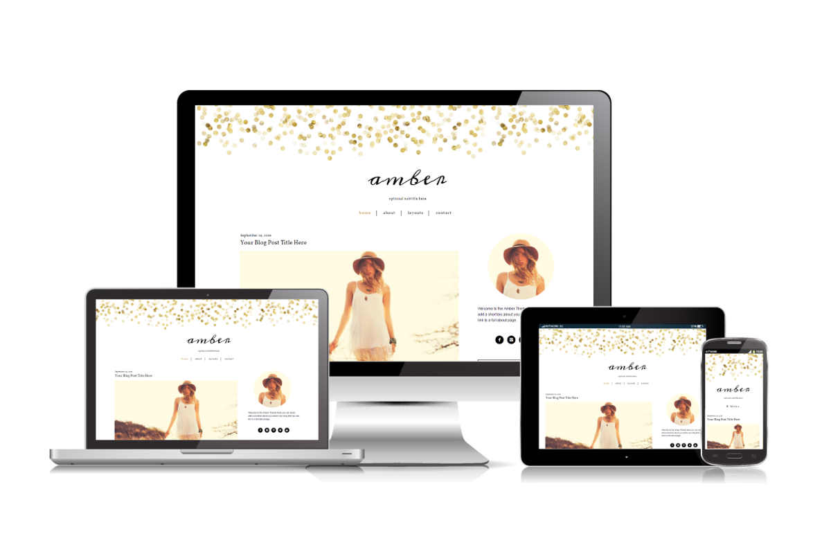 Feminine Gold WordPress Theme, a WordPress Template by BD Web Studio (Photo 3 of 3)
