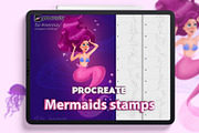 Procreate mermaids brushes, a Brush Add-On by KsTumanova (Thumbnail 1 of 2)